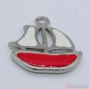 μεταλλικό καραβάκι με κόκκινο σμάλτο