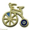 Χρυσό ποδήλατο με μπλε σμάλτο