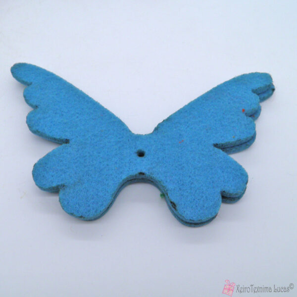 μπλε πεταλούδες από τσόχα