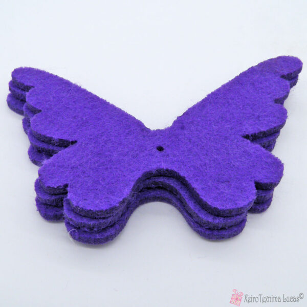 μοβ πεταλούδες από τσόχα