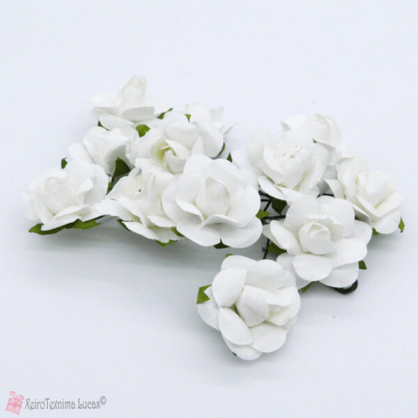 Άσπρα χάρτινα λουλούδια