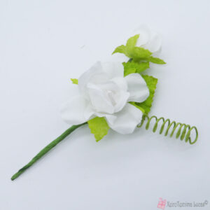 Λευκό διακοσμητικό κλαδάκι με λουλούδια