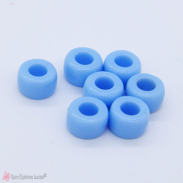 Γαλάζιες πλαστικές χάντρες - αλογόχαντρα