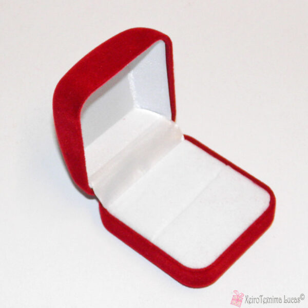 κόκκινο βελούδινο κουτί για δαχτυλίδι