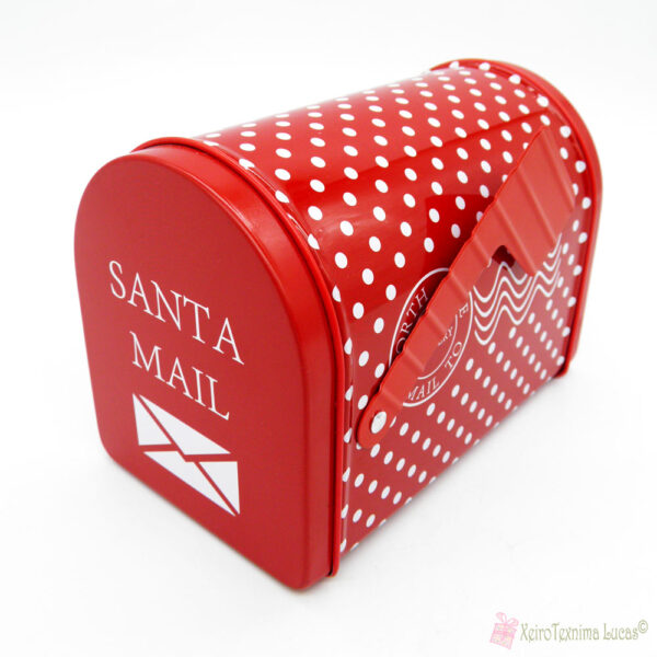 Χριστουγεννιάτικο μεταλλικό κουτί γραμματοκιβώτιο
