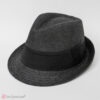 Μαύρο unisex καλοκαιρινό ψάθινο καπέλο με μαύρη κορδέλα