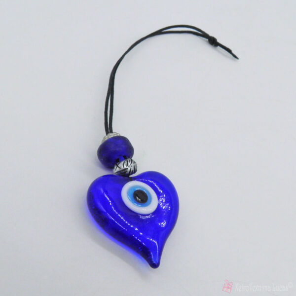 Μπλε γυάλινο μάτι καρδιά