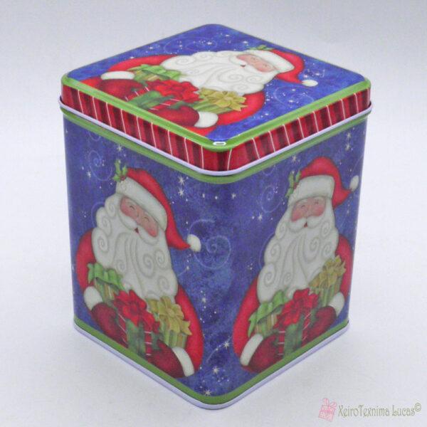 Τετράγωνα χριστουγεννιάτικα κουτιά με Άγιο Βασίλη
