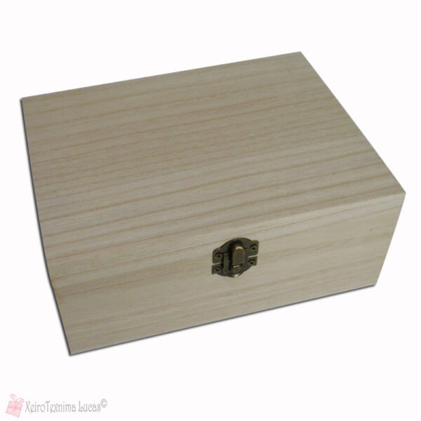 παραλληλόγραμμο ξύλινο κουτί 16*20cm με ύψος 8cm