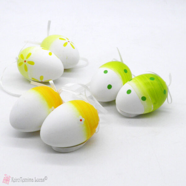 κίτρινα και λαχανί διακοσμητικά αυγά