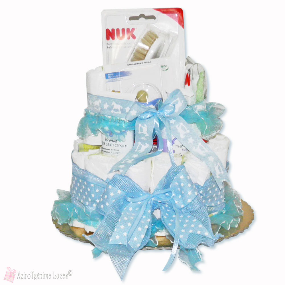 Diaper Cake για νεογέννητο αγοράκι