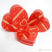 Κόκκινο χάρτινο κουτί καρδιά I love you