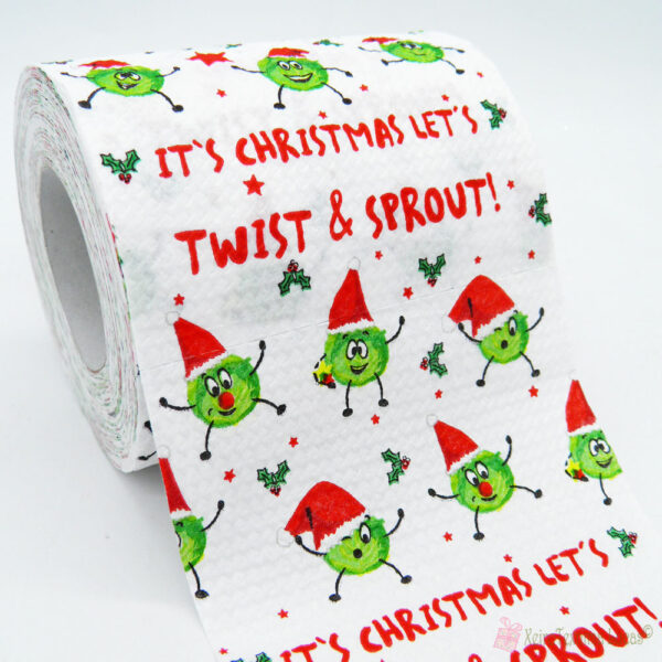 Χριστουγεννιάτικο χαρτί υγείας με πράσινο ανθρωπάκι Twist and Sprout