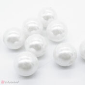 Λευκές χάντρες - πέρλες σετ10