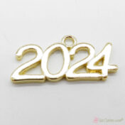 2024 mini μεταλλικό γούρι σε χρυσό χρώμα