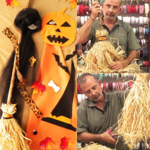 DIY Σκούπα μάγισσας για Halloween διακόσμηση