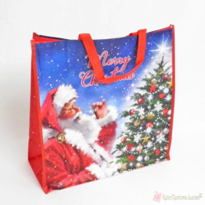 Χριστουγεννιάτικη τσάντα πολλαπλών χρήσεων με Άγιο Βασίλη Merry Christmas
