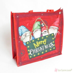 Χριστουγεννιάτικη τσάντα πολλαπλών χρήσεων με νάνους Merry Christmas