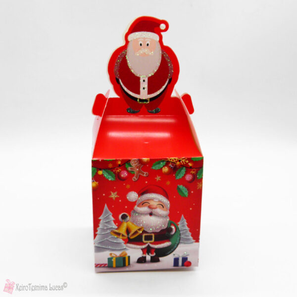 Χάρτινο χριστουγεννιάτικο κουτί με Άγιο Βασίλη