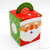 Χριστουγεννιάτικο χάρτινο κουτί με Άγιο Βασίλη