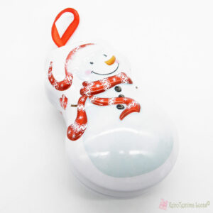 Μικρό μεταλλικό χριστουγεννιάτικο κουτί χιονάνθρωπος