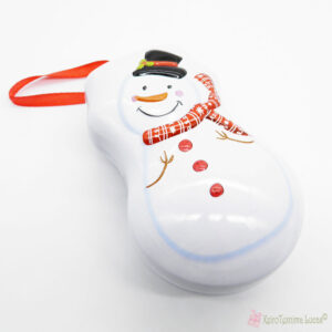 Μικρό μεταλλικό χριστουγεννιάτικο κουτί χιονάνθρωπος