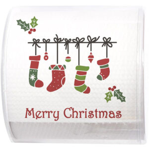 Χριστουγεννιάτικο χαρτί υγείας κάλτσες Merry Christmas