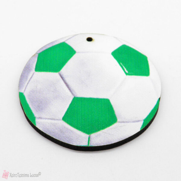 Πράσινη ξύλινη μπάλα ποδοσφαίρου