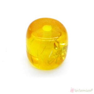 Κίτρινες πλαστικές χάντρες κομπολογιού 10*10mm