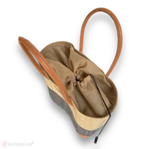 Μεγάλη γυναικεία ψάθινη τσάντα παραλίας