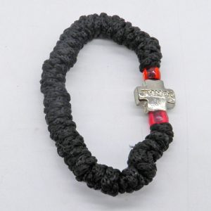 Κομποσχοίνι Βραχιόλι με Επάργυρο Σταυρό «Παναγία - ΤΗΝΟΣ»