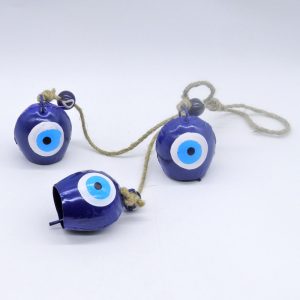 Μπλε μεταλλικά κουδούνια με μάτι σετ3 | XeiroTexnima Lucas