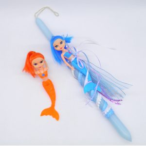 Πασχαλινή λαμπάδα με μικρή γοργόνα | XeiroTexnima Lucas