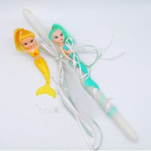 Πασχαλινή λαμπάδα με μικρή γοργόνα | XeiroTexnima Lucas