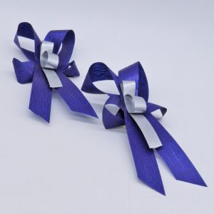 Μπλε αυτοκόλλητα φιογκάκια με pastel κορδέλα σετ50 | XeiroTexnima Lucas