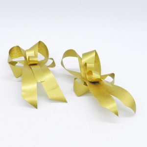 Χρυσά αυτοκόλλητα φιογκάκια με pastel κορδέλα σετ50 | XeiroTexnima Lucas