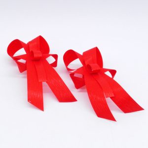 Κόκκινα αυτοκόλλητα φιογκάκια με pastel κορδέλα σετ50 | XeiroTexnima Lucas