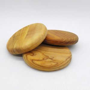 Στρογγυλό ξύλινο σουβέρ από παλαιωμένη οξιά - XeiroTexnima Lucas