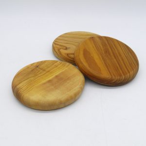 Στρογγυλό ξύλινο σουβέρ από παλαιωμένη οξιά - XeiroTexnima Lucas