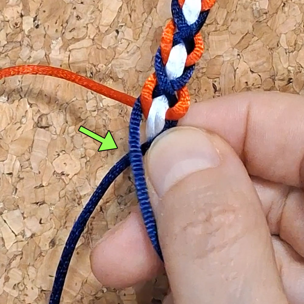 Αλυσιδωτή Πλέξη Macramé DYI - step 2 | XeiroTexnima Lucas