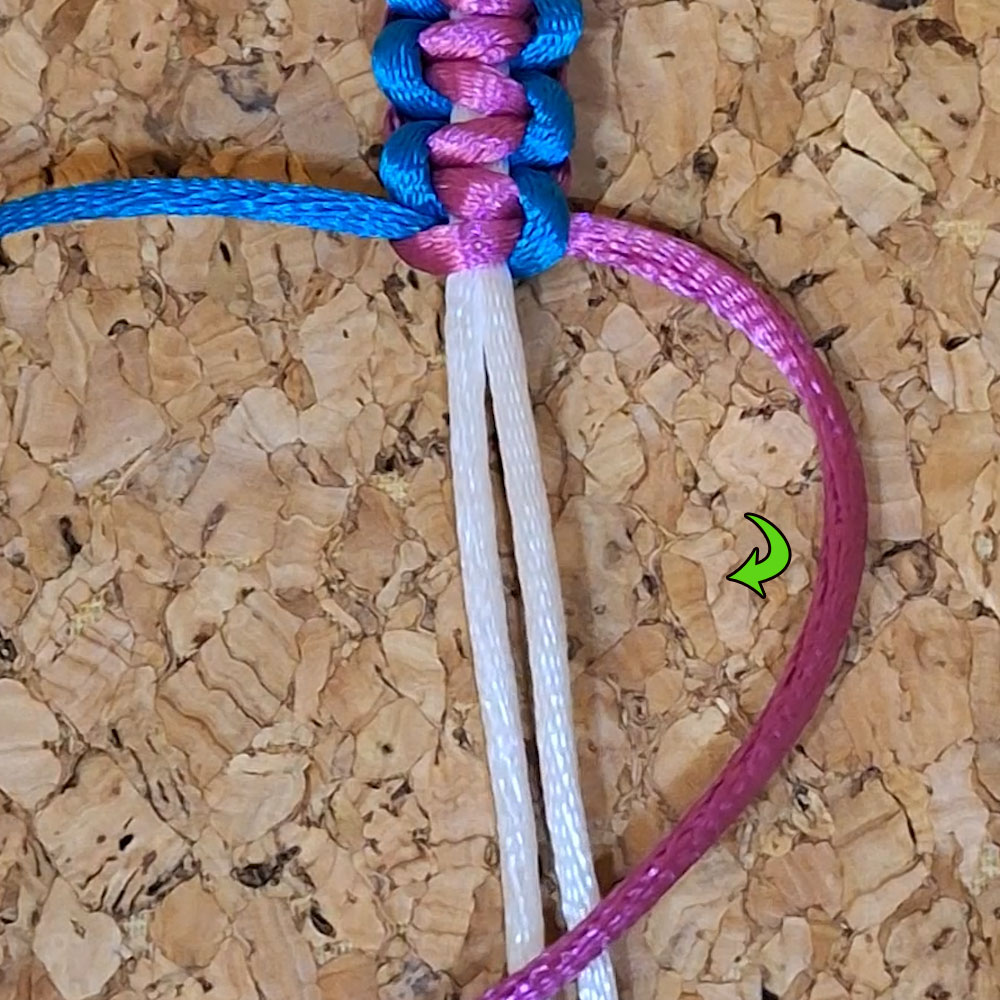 Βήμα 1 για πλέξη Square Knot macrame | XeiroTexnima Lucas
