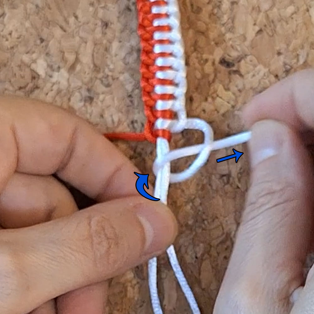 Βήμα 1 για πλέξη Zipper macrame | XeiroTexnima Lucas