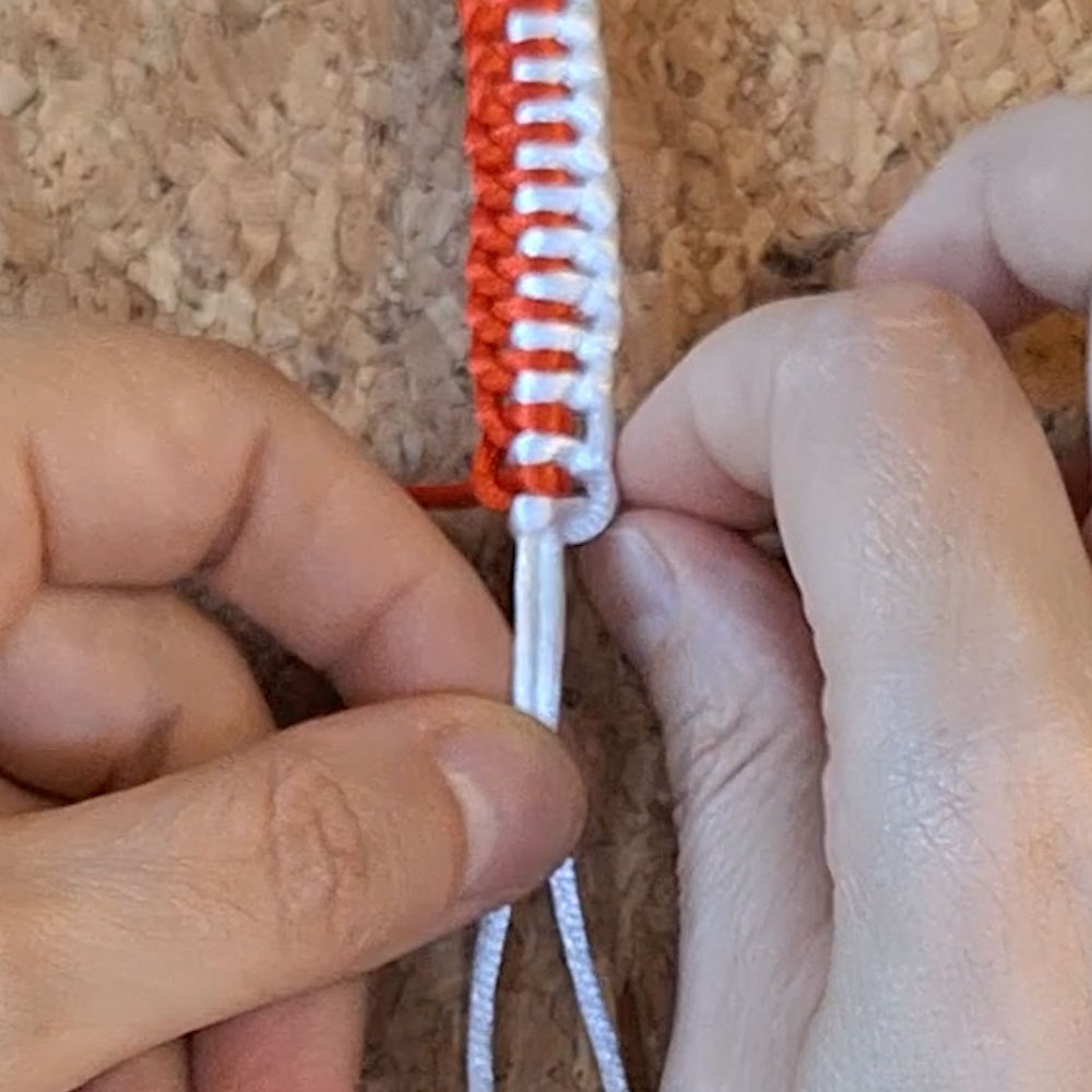 Βήμα 2 για πλέξη Zipper macrame | XeiroTexnima Lucas