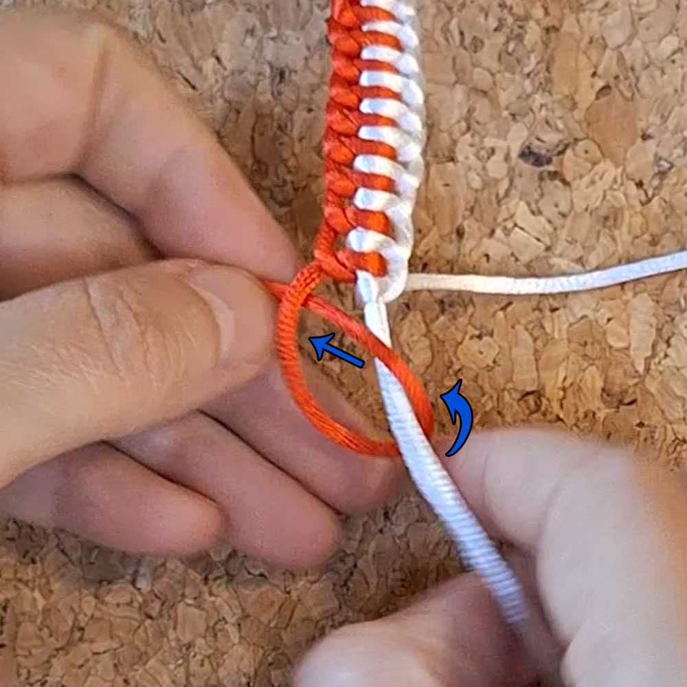 Βήμα 3 για πλέξη Zipper macrame | XeiroTexnima Lucas