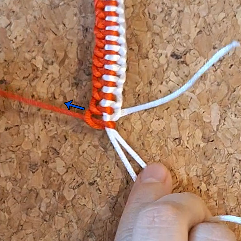 Βήμα 4 για πλέξη Zipper macrame | XeiroTexnima Lucas