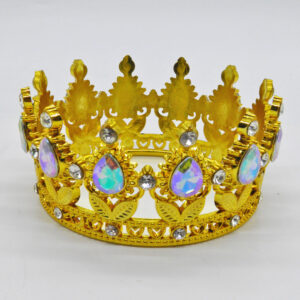 Χρυσό Διακοσμητικό στέμμα με λαμπερές πέτρες | XeiroTexnima Lucas