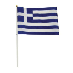 Ελληνική υφασμάτινη σημαία με πλαστικό κοντάρι σε δύο μεγέθη | XeiroTexnima Lucas