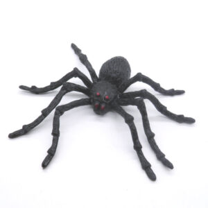 Μαύρη εύκαμπτη πλαστική αράχνη Halloween 12 cm | XeiroTexnima Lucas